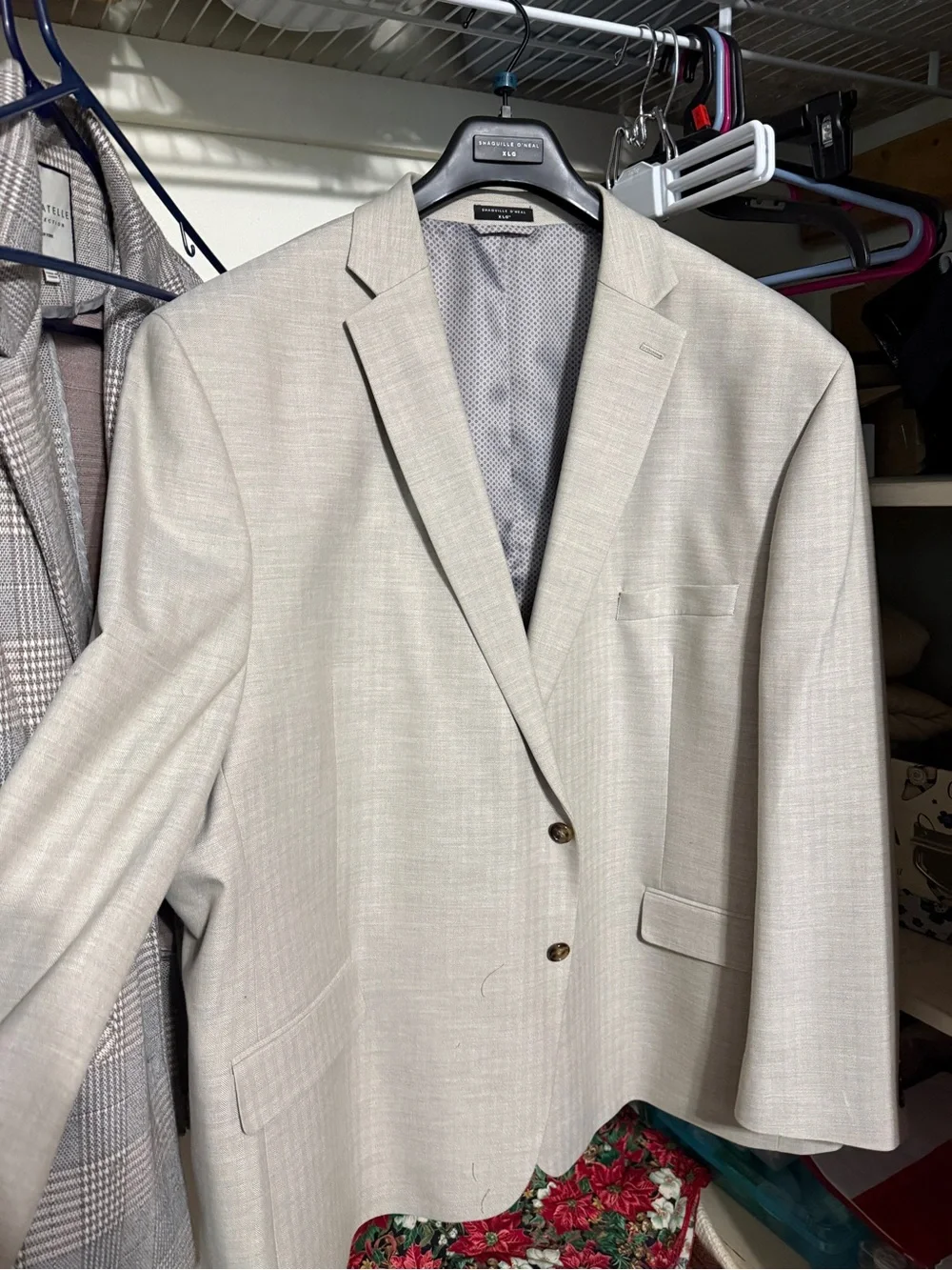 Men's Light Beige Single-Breasted Blazer - Classic Notch Lapel